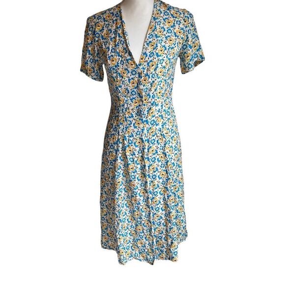 HVN Silk Floral Rosemary Dress Size 2 - Picture 4 of 7